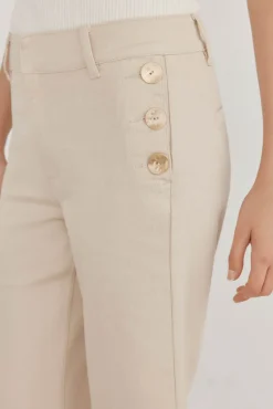 Calça jeans cropped de perna larga