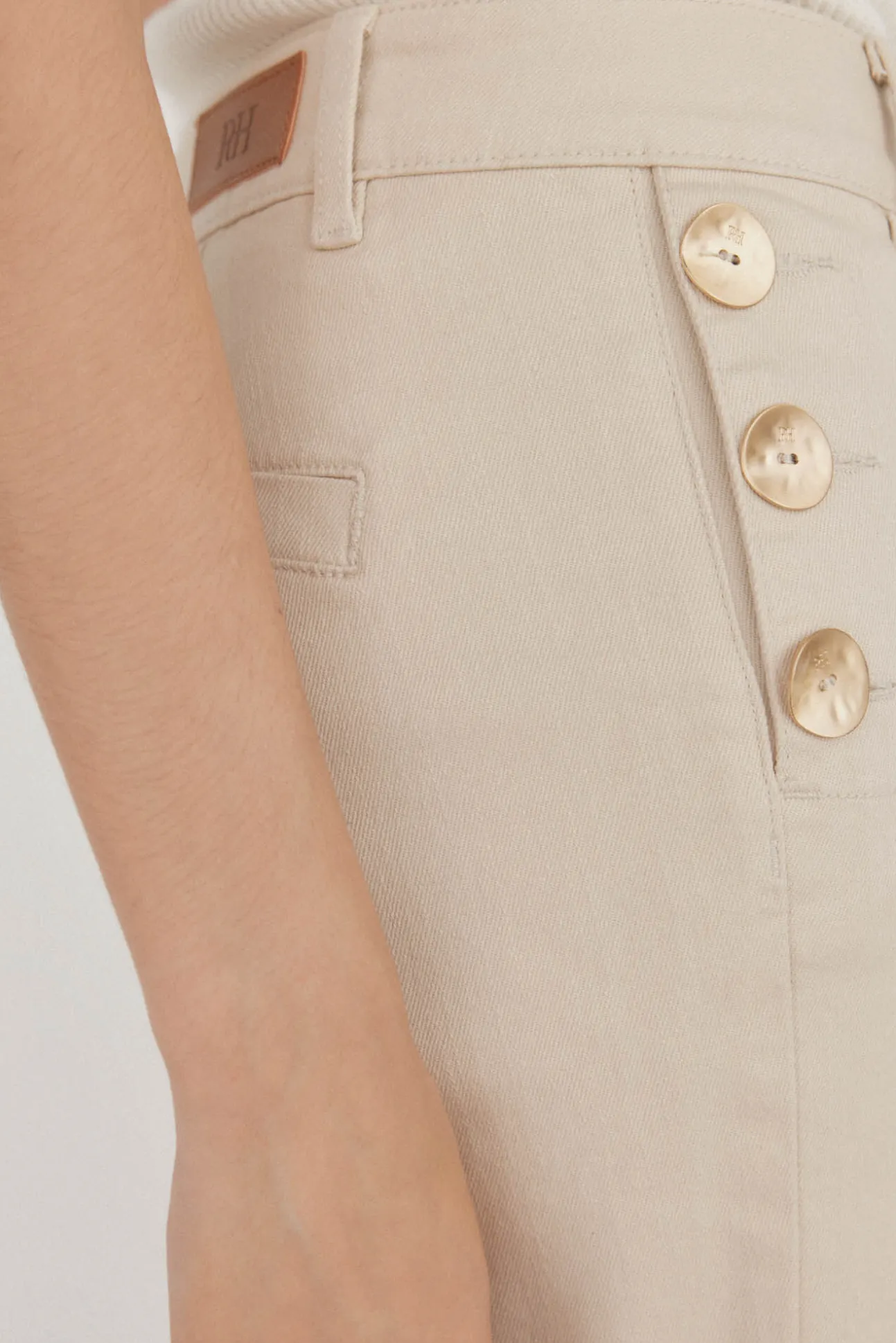 Calça jeans cropped de perna larga