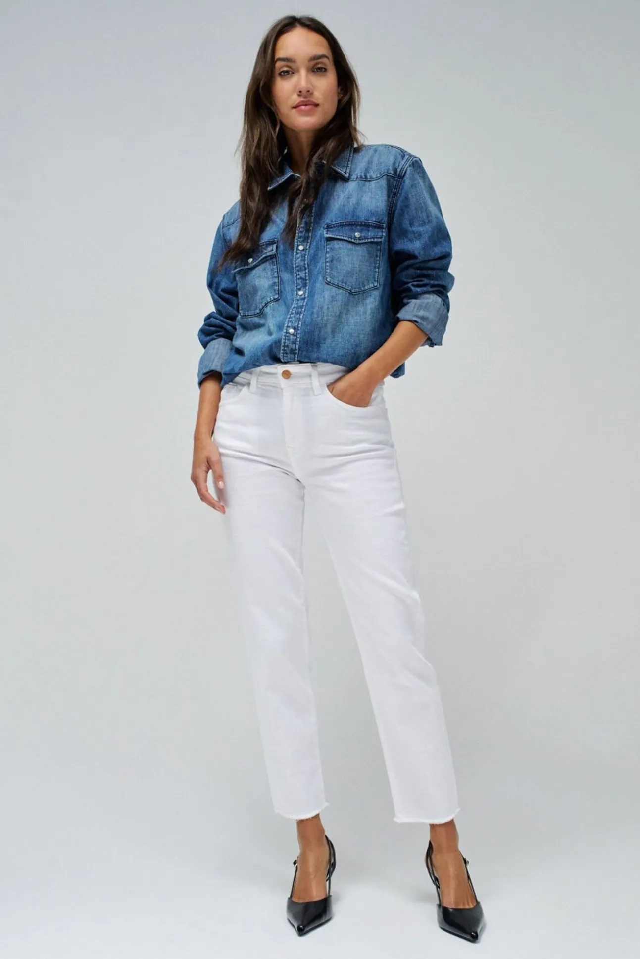 Calça jeans cropped slim True