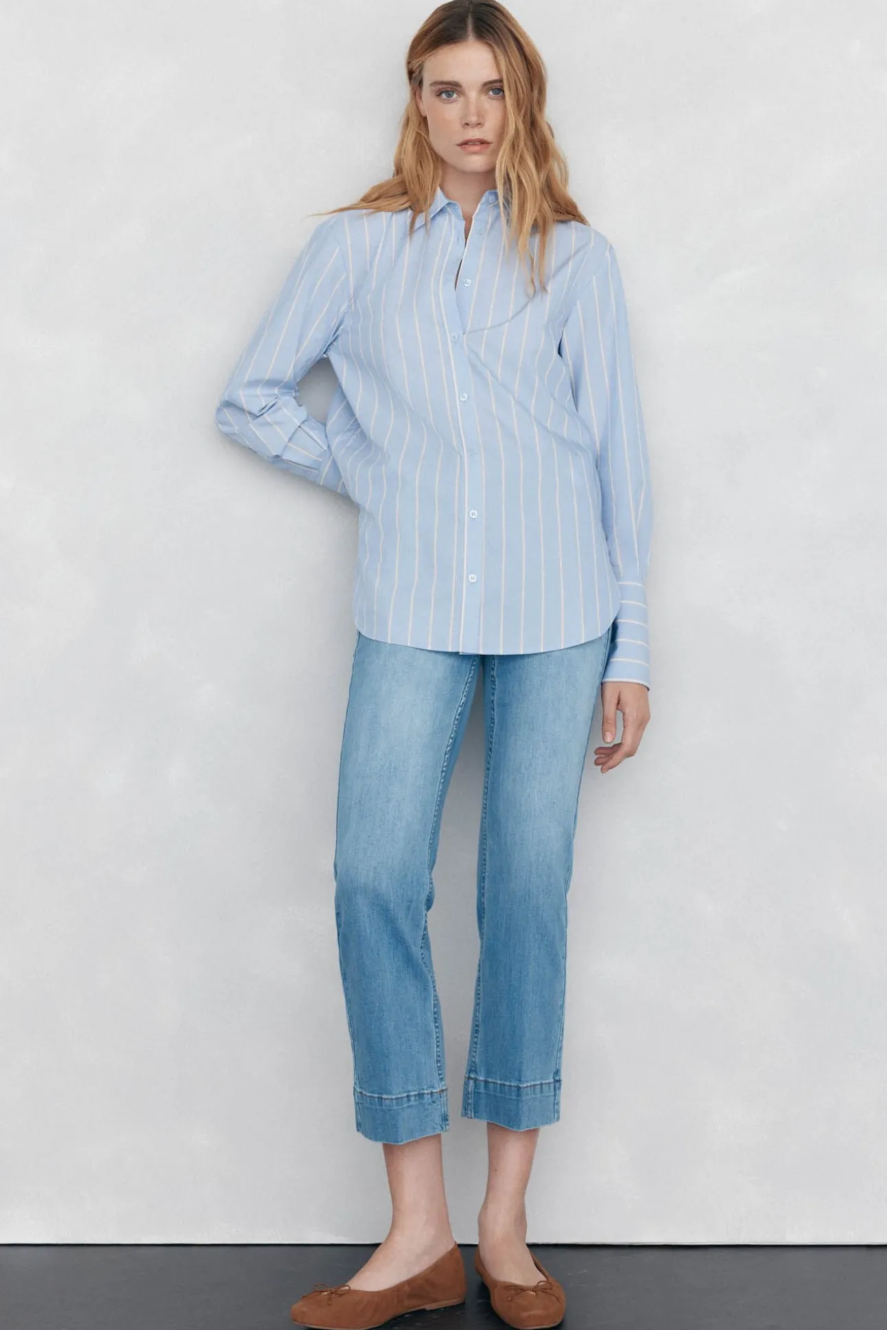 Calça jeans cropped Stovepipe