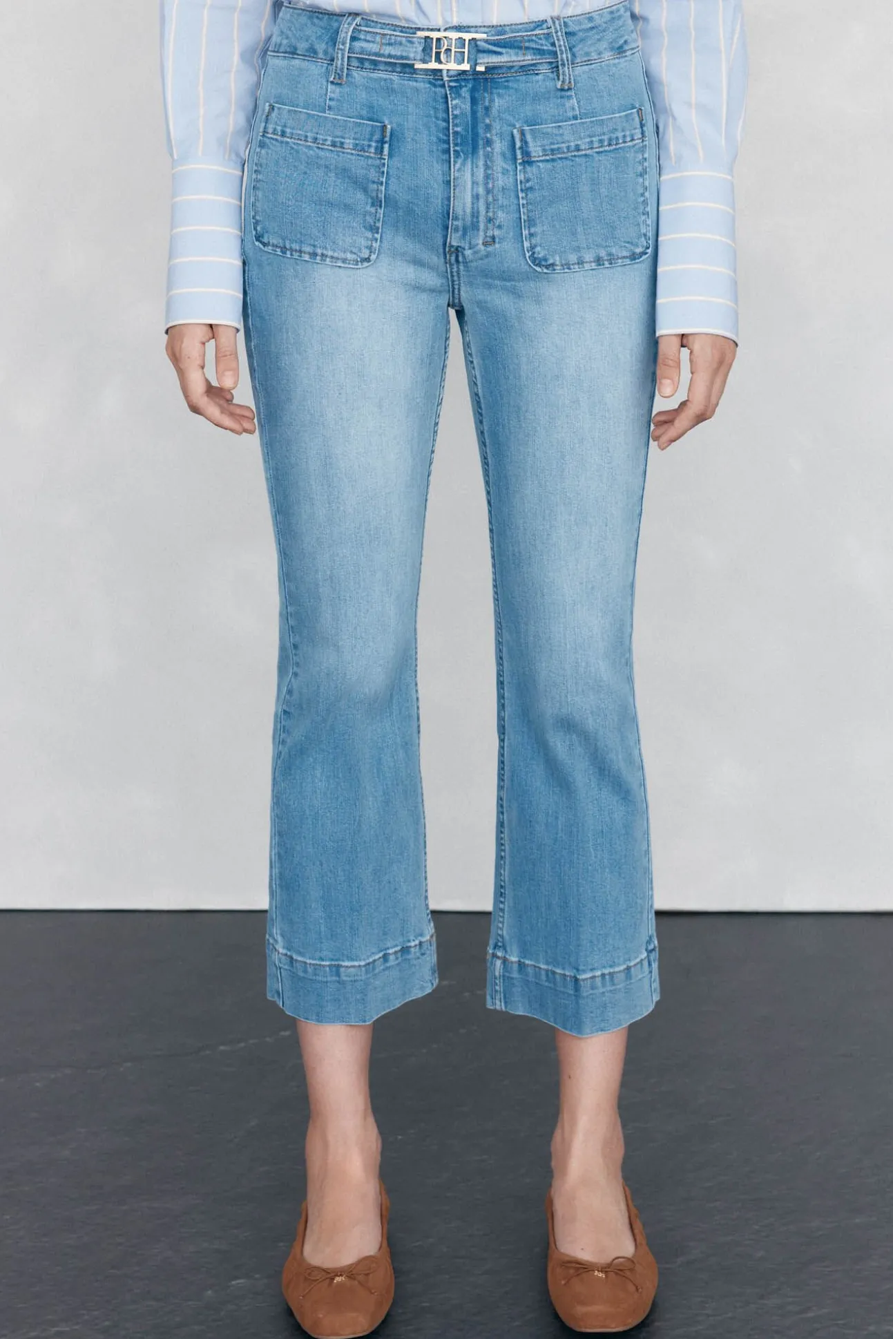 Calça jeans cropped Stovepipe