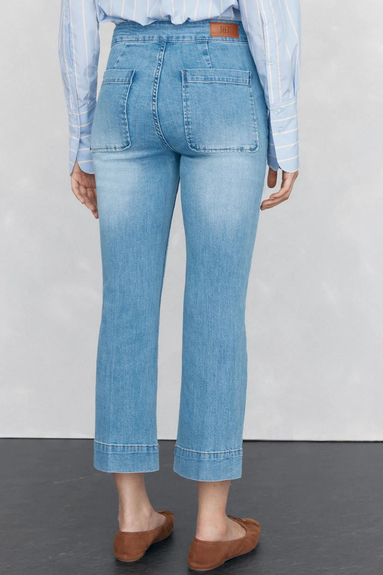 Calça jeans cropped Stovepipe