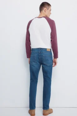 Calça jeans de malha slim fit