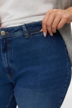 Calça jeans larga plus size