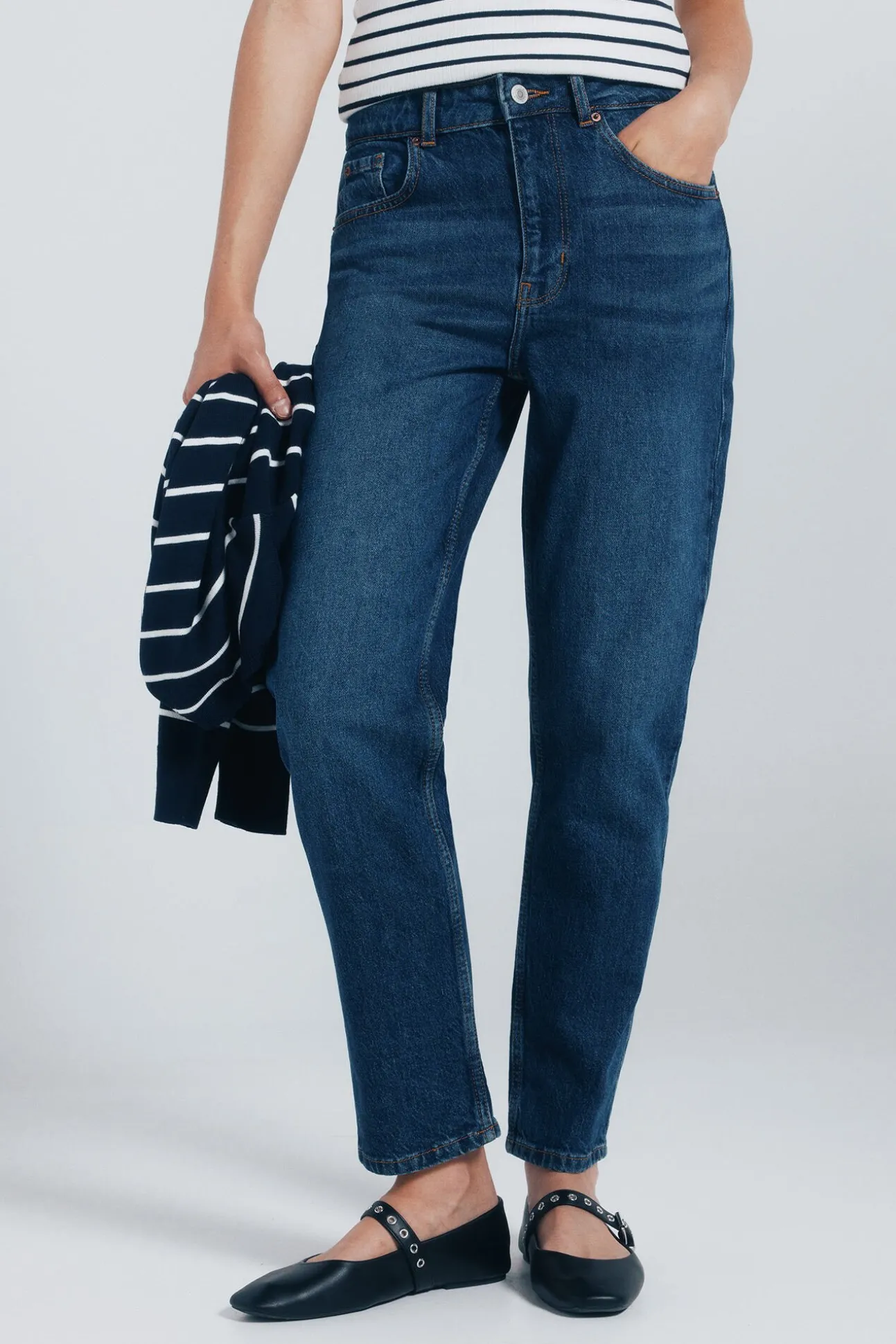 calça jeans mamãe