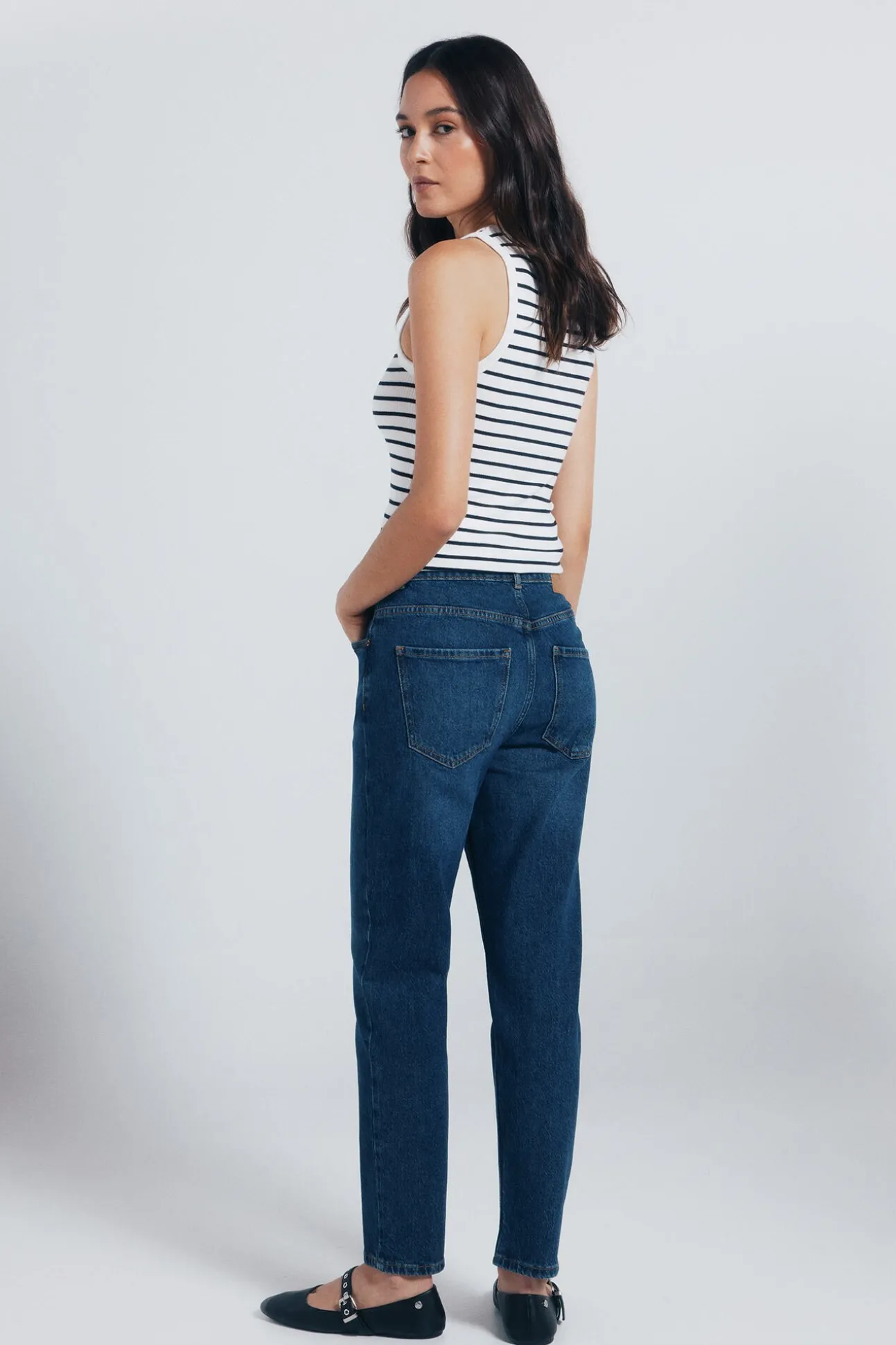 calça jeans mamãe