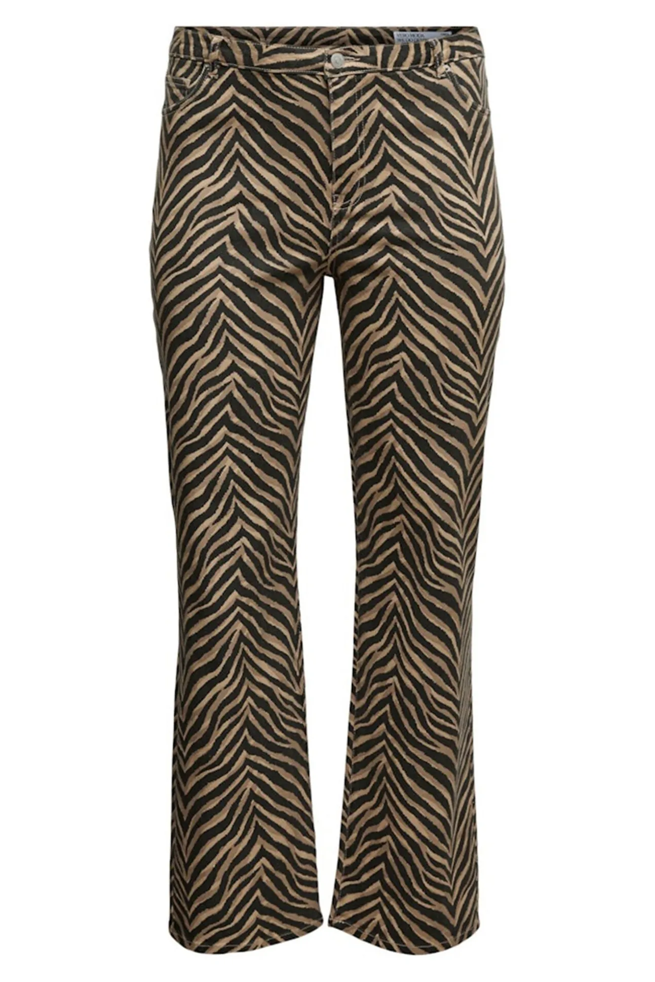 Calça jeans plus size com estampa animal