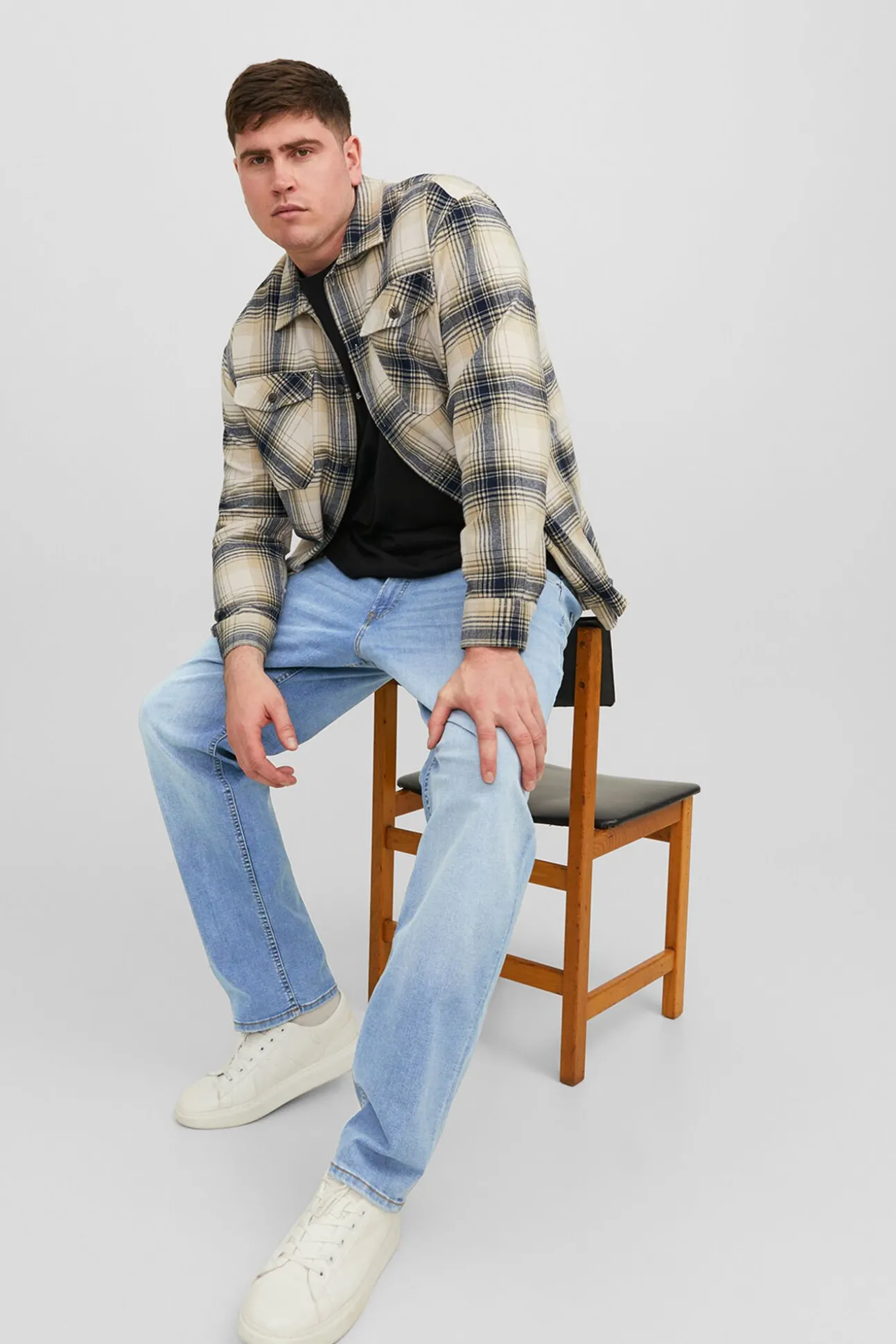 Calça jeans regular fit PLUS