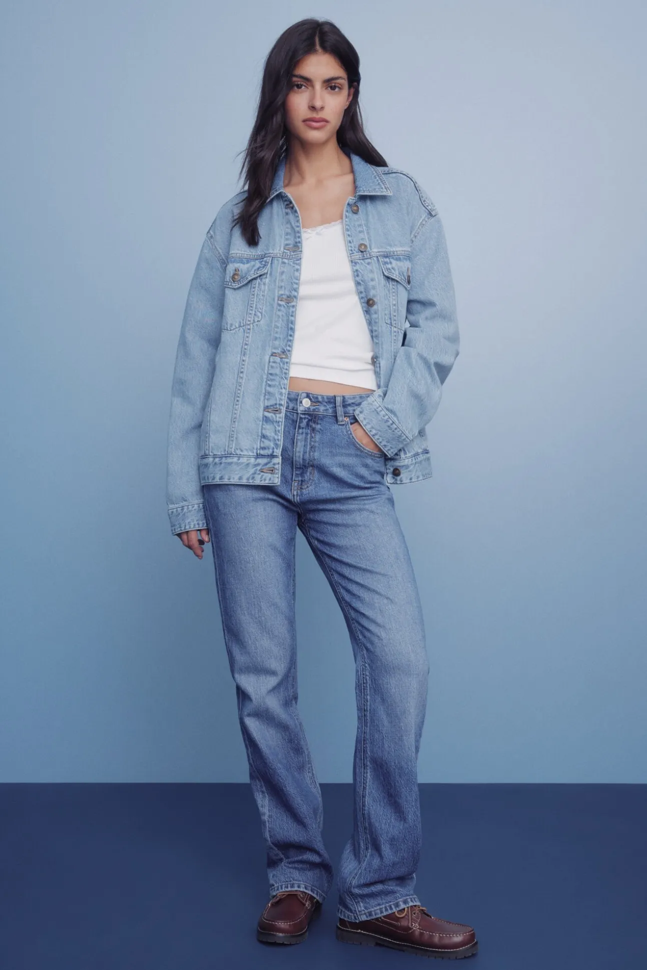 Calça jeans reta