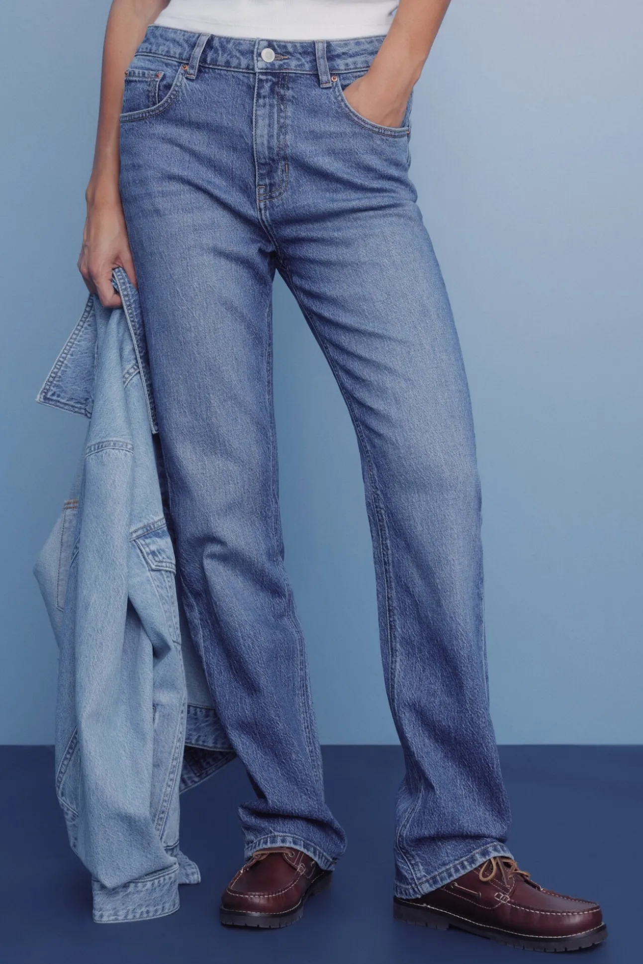 Calça jeans reta