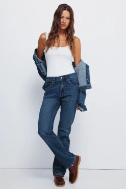 Calça jeans reta