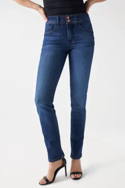Calça jeans skinny com push-in secreto