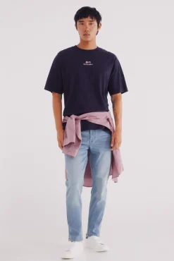 Calça jeans skinny fit tingida
