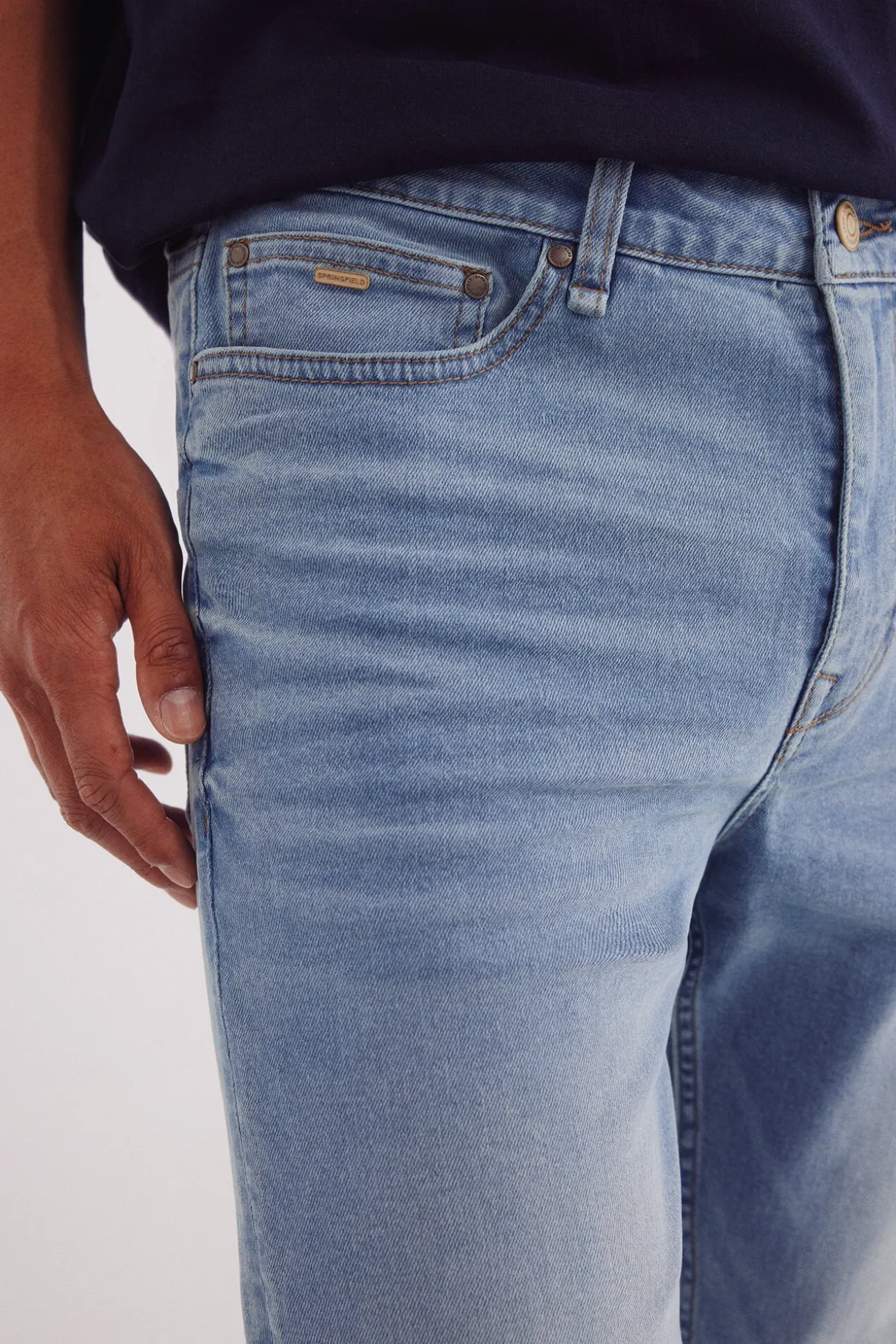 Calça jeans skinny fit tingida