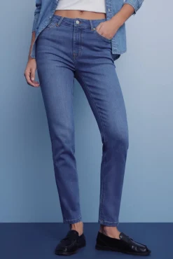 Calça jeans slim cropped