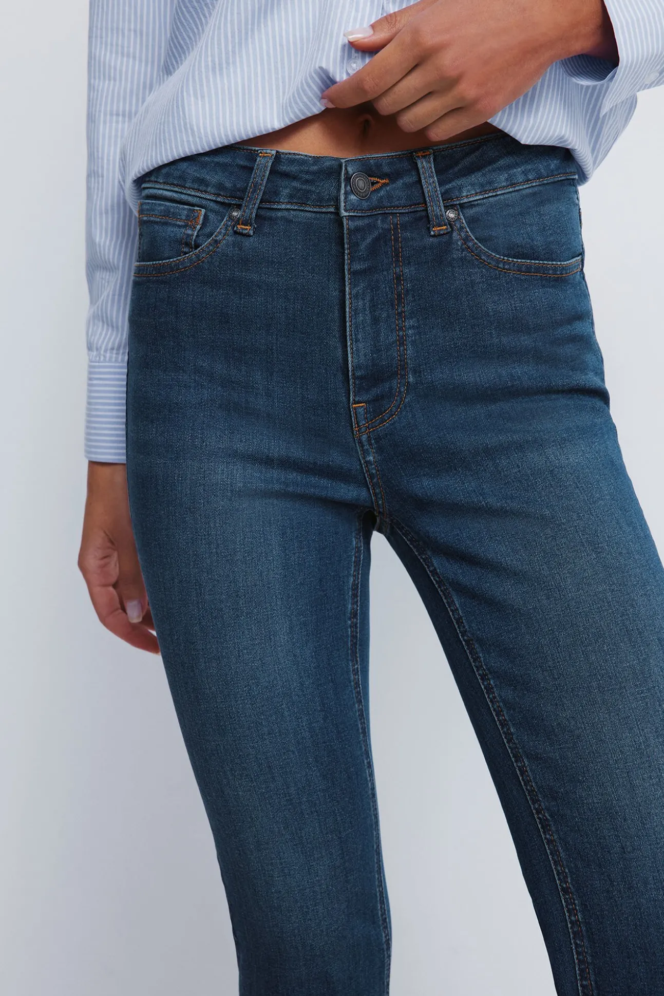 Calça jeans slim cropped