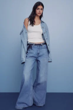 Calça jeans super larga