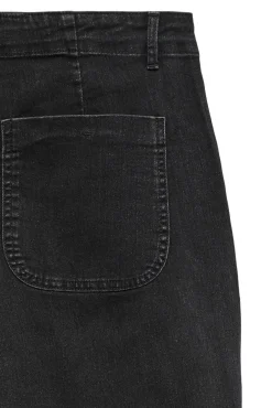 Calça jeans tamanho grande com bolsos frontais