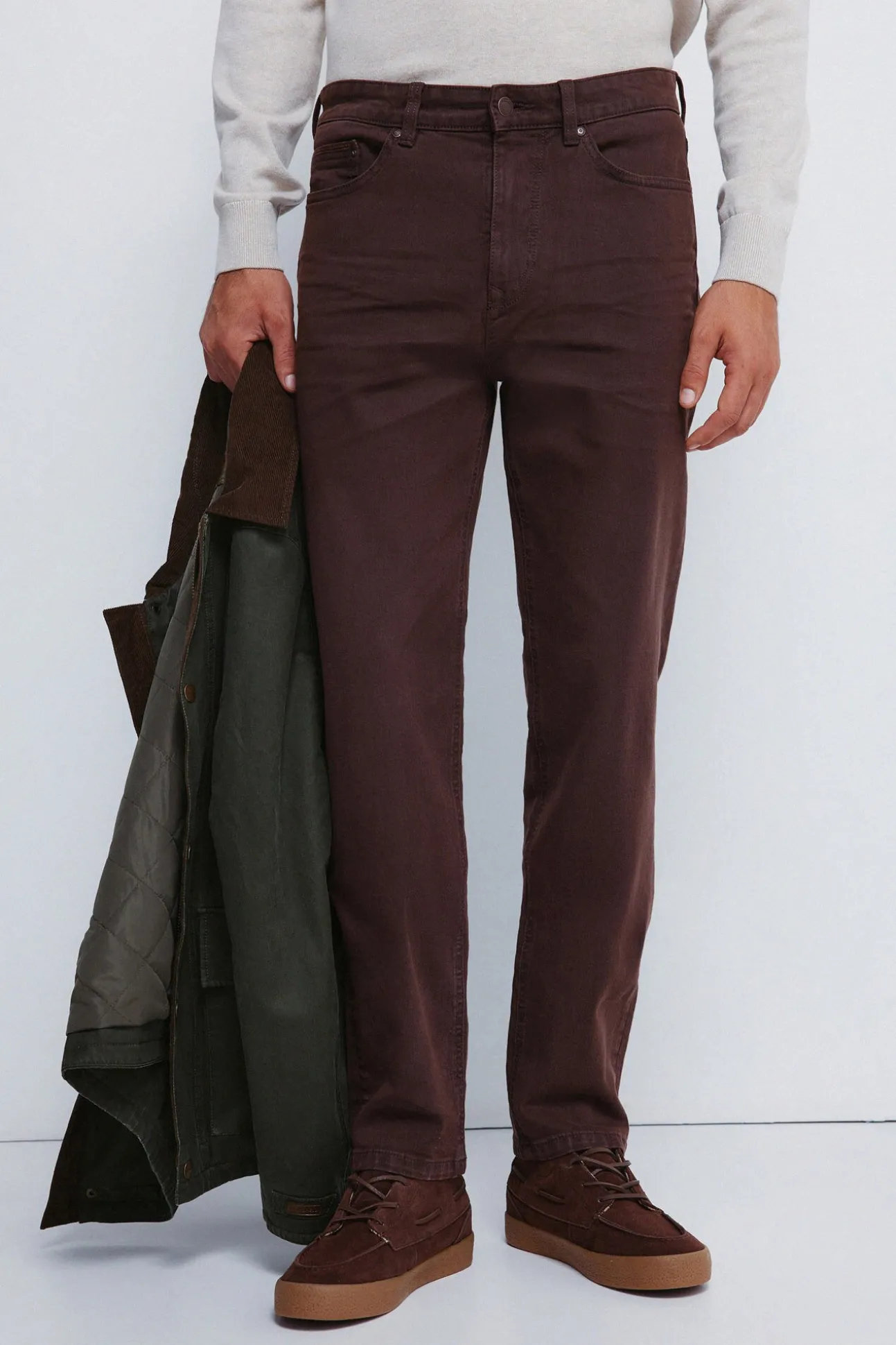Calça slim fit com 5 calça