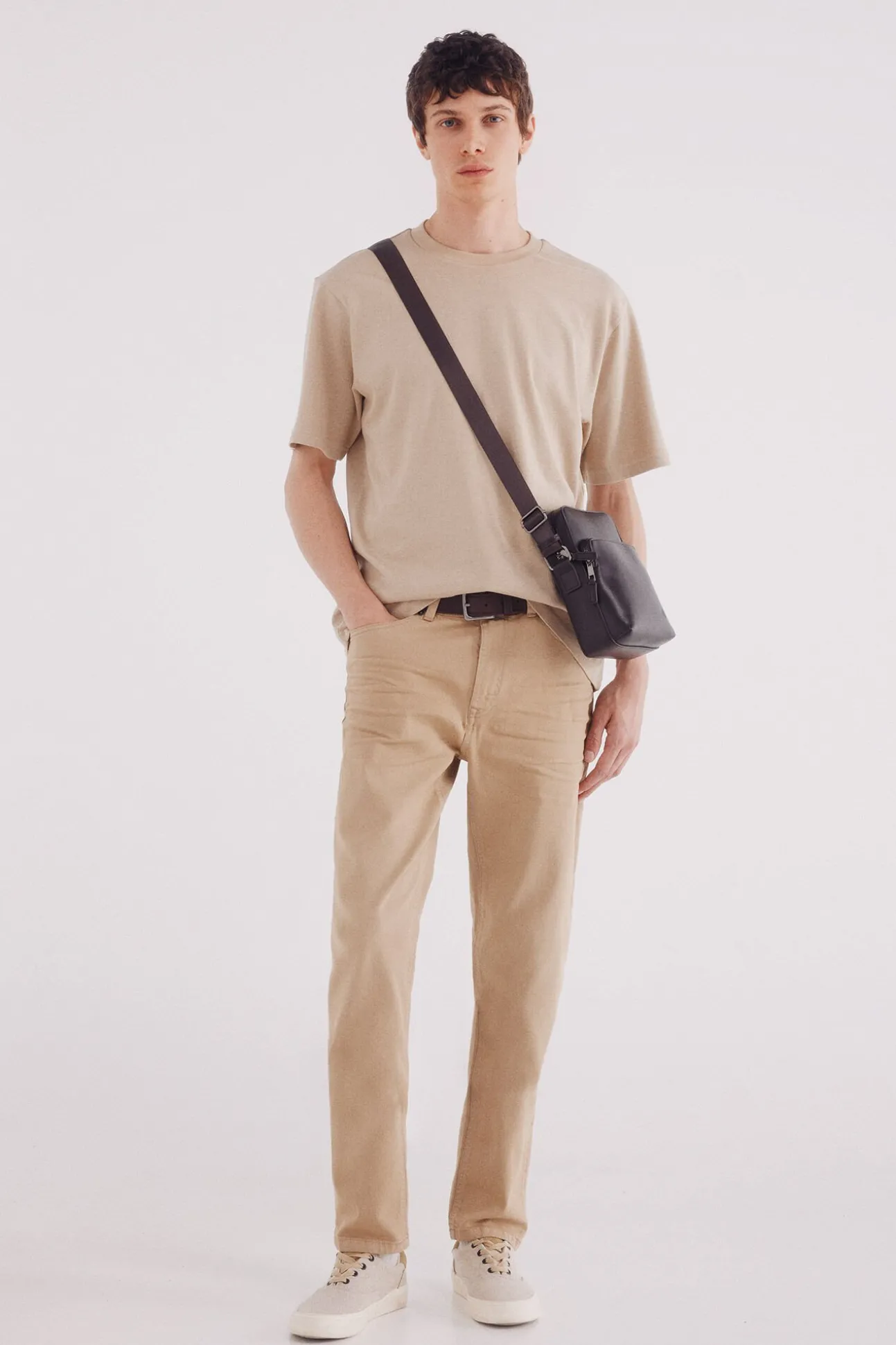 Calça slim fit com 5 calça