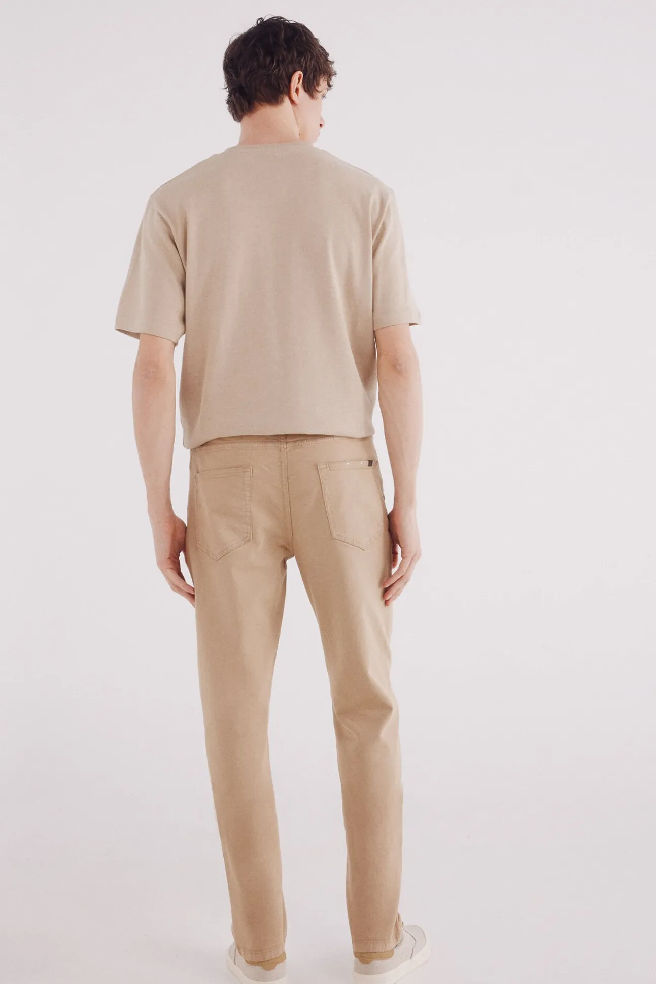 Calça slim fit com 5 calça