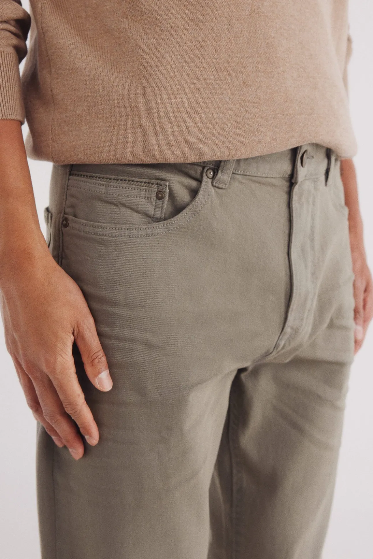 Calça slim fit com 5 calça