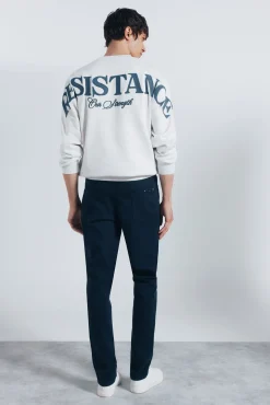 Calça slim fit com 5 calça