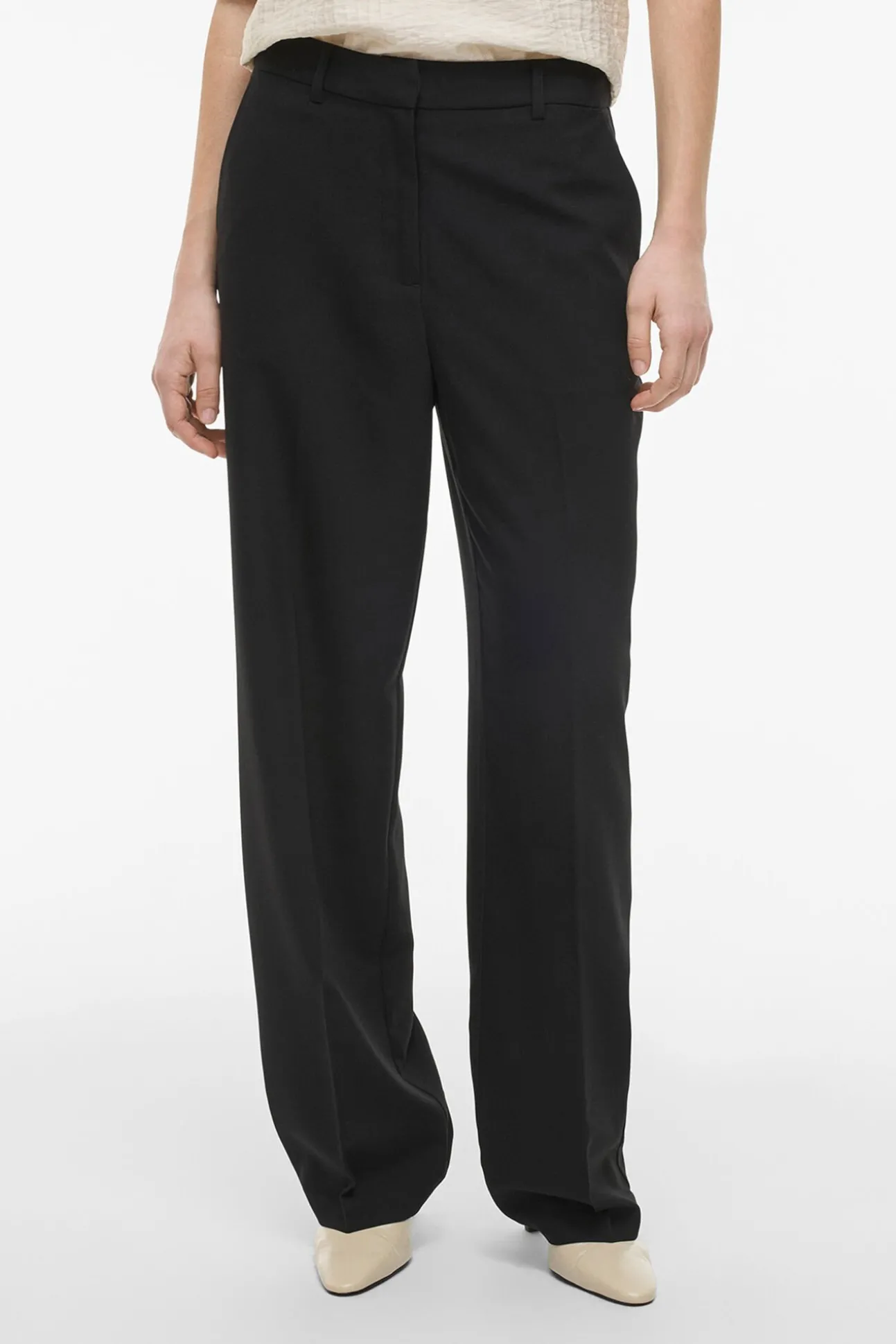 Calça social reta com viscose