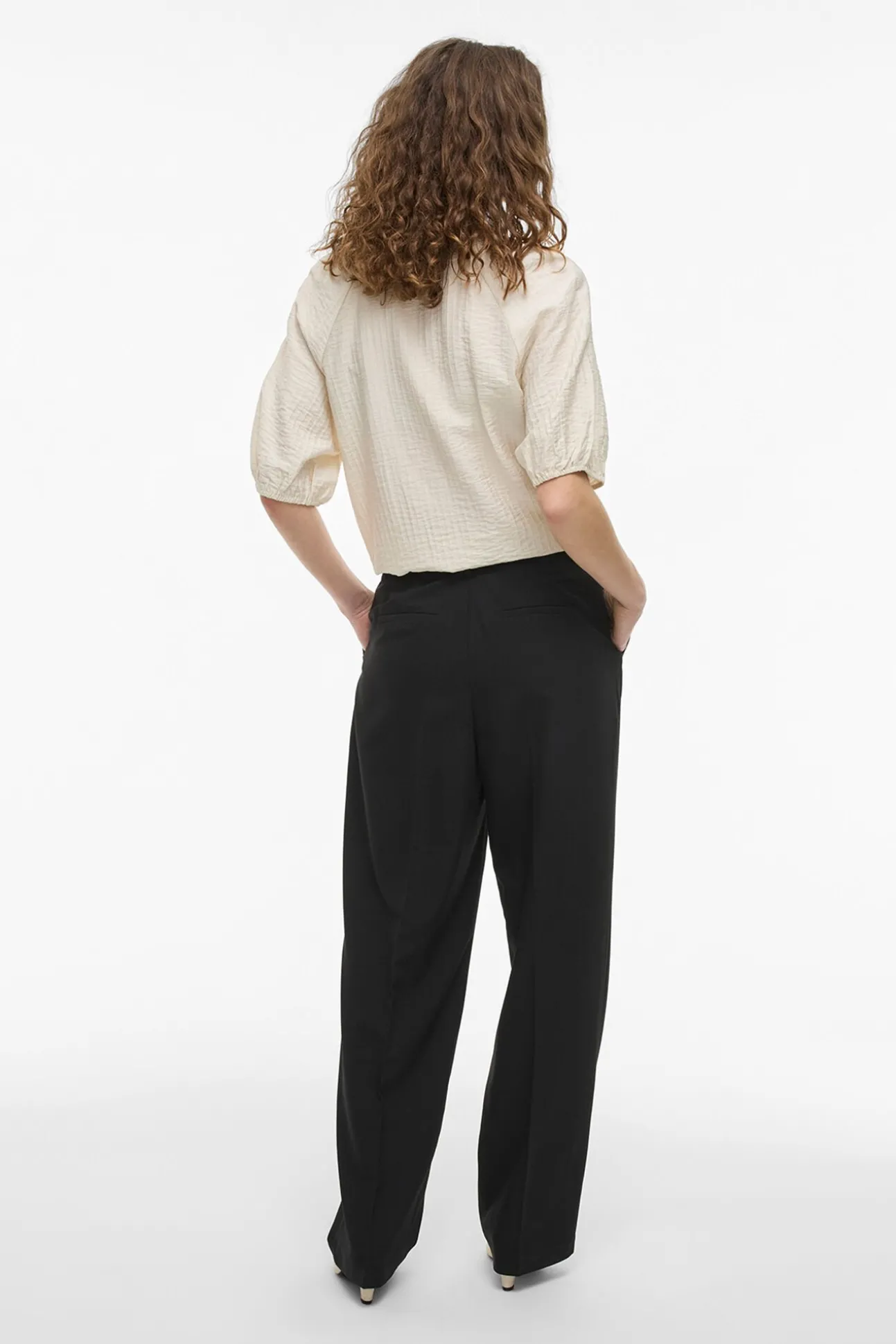 Calça social reta com viscose