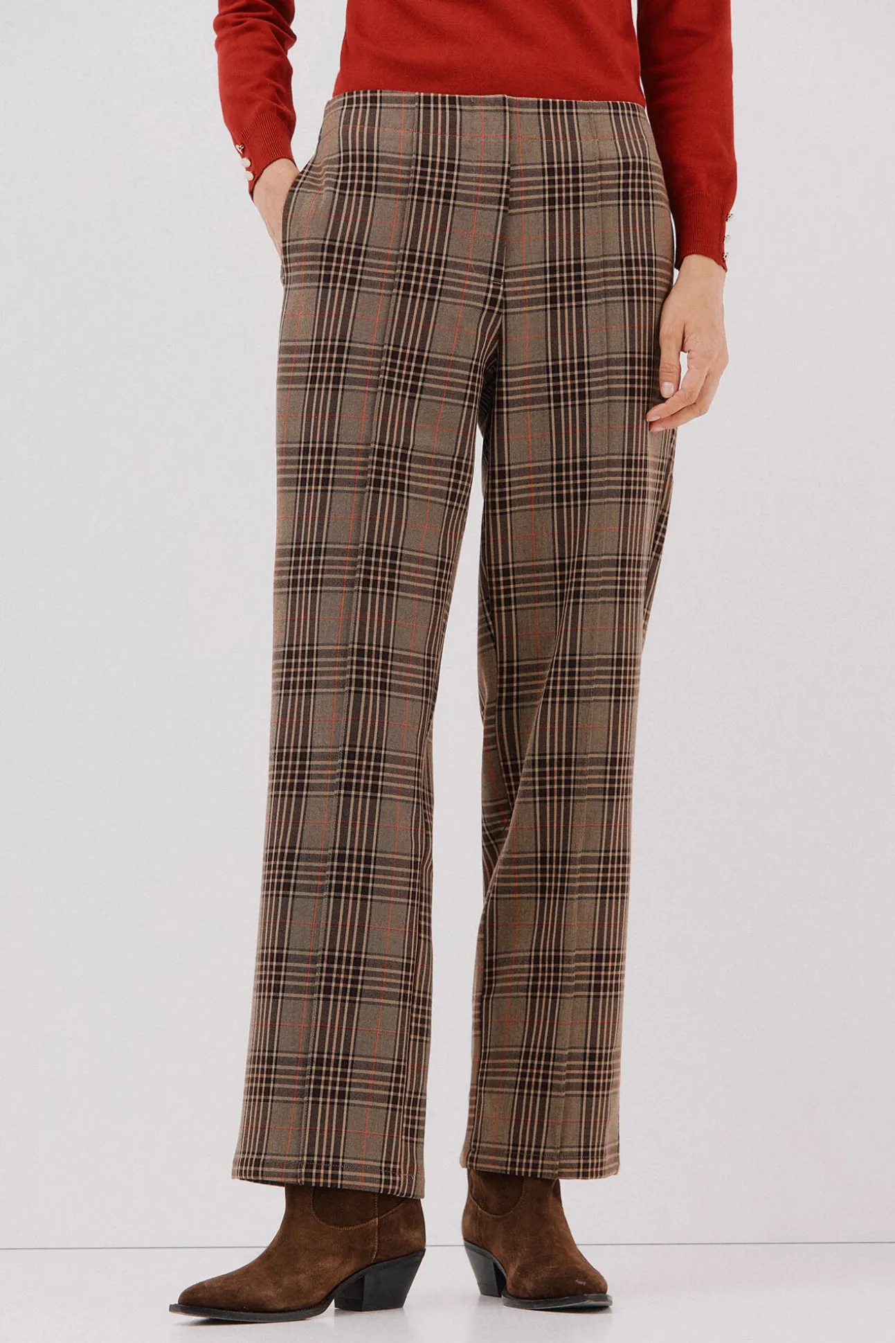 Calça xadrez feminina