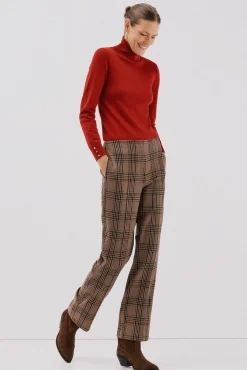 Calça xadrez feminina