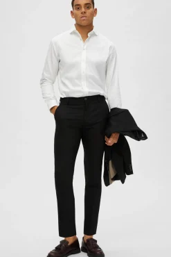 Calças de fato Slim Fit com lã