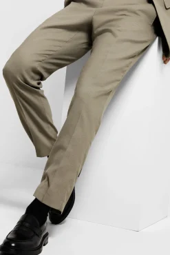 Calças de fato Slim Fit confecionadas com lã