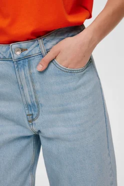 Calças de ganga Wide Leg, confecionadas com algodão orgânico