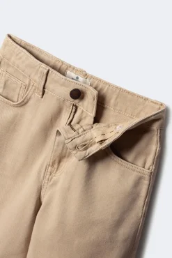 Calças de perna larga com 5 bolsos para menino