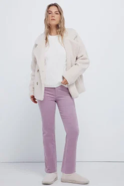 Calças flare de veludo cotelê