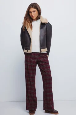 Calças jogger xadrez
