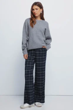 Calças jogger xadrez