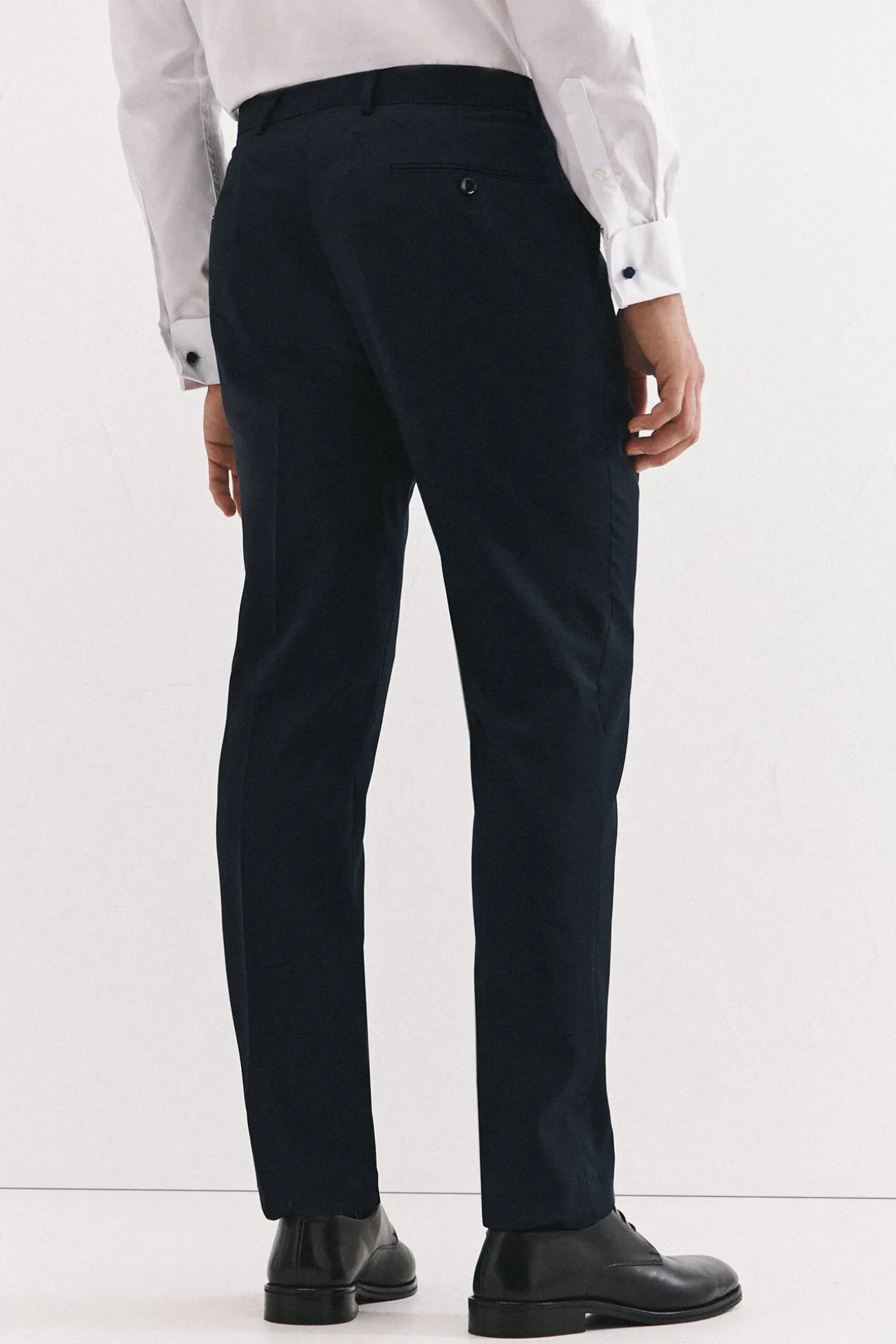 Calças marinhas slim fit