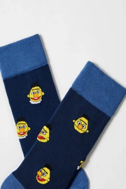Calcetines altos Besocks de algodón orgánico color azul