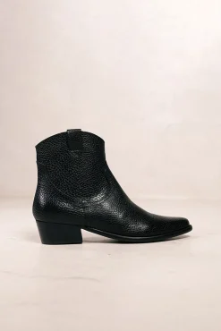 Calíope Botins cowboy vintage de pele