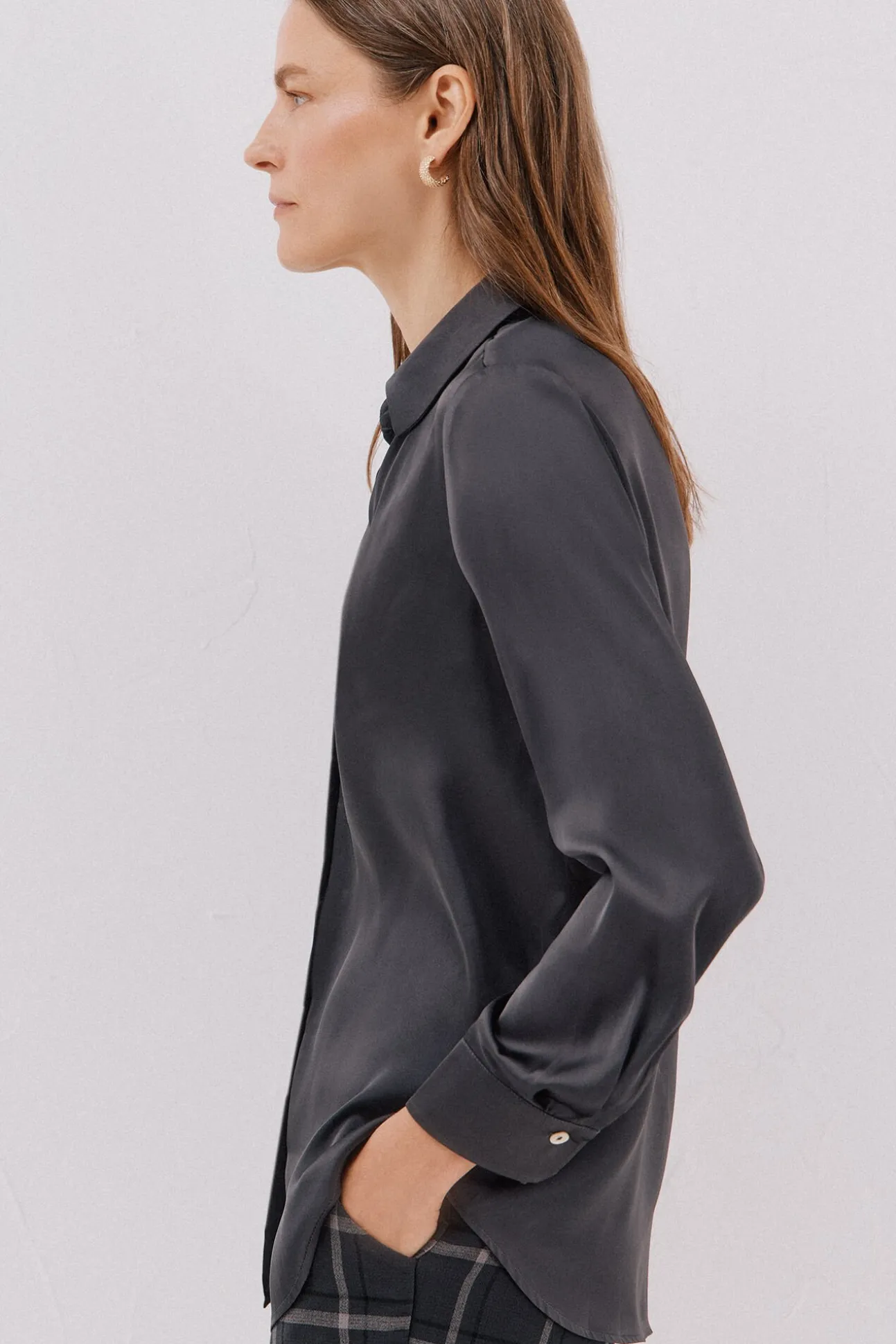 Camisa acetinada