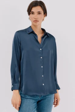 Camisa acetinada