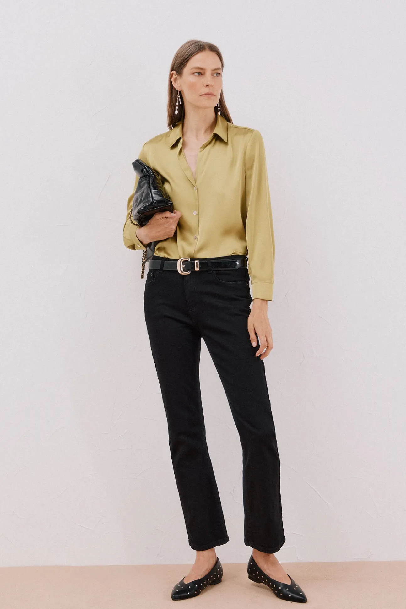 Camisa acetinada