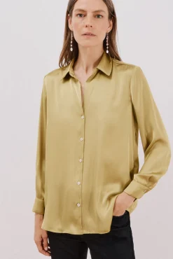 Camisa acetinada