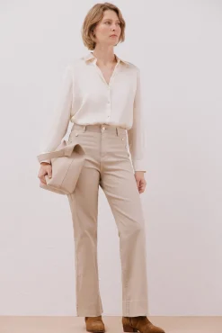 Camisa acetinada