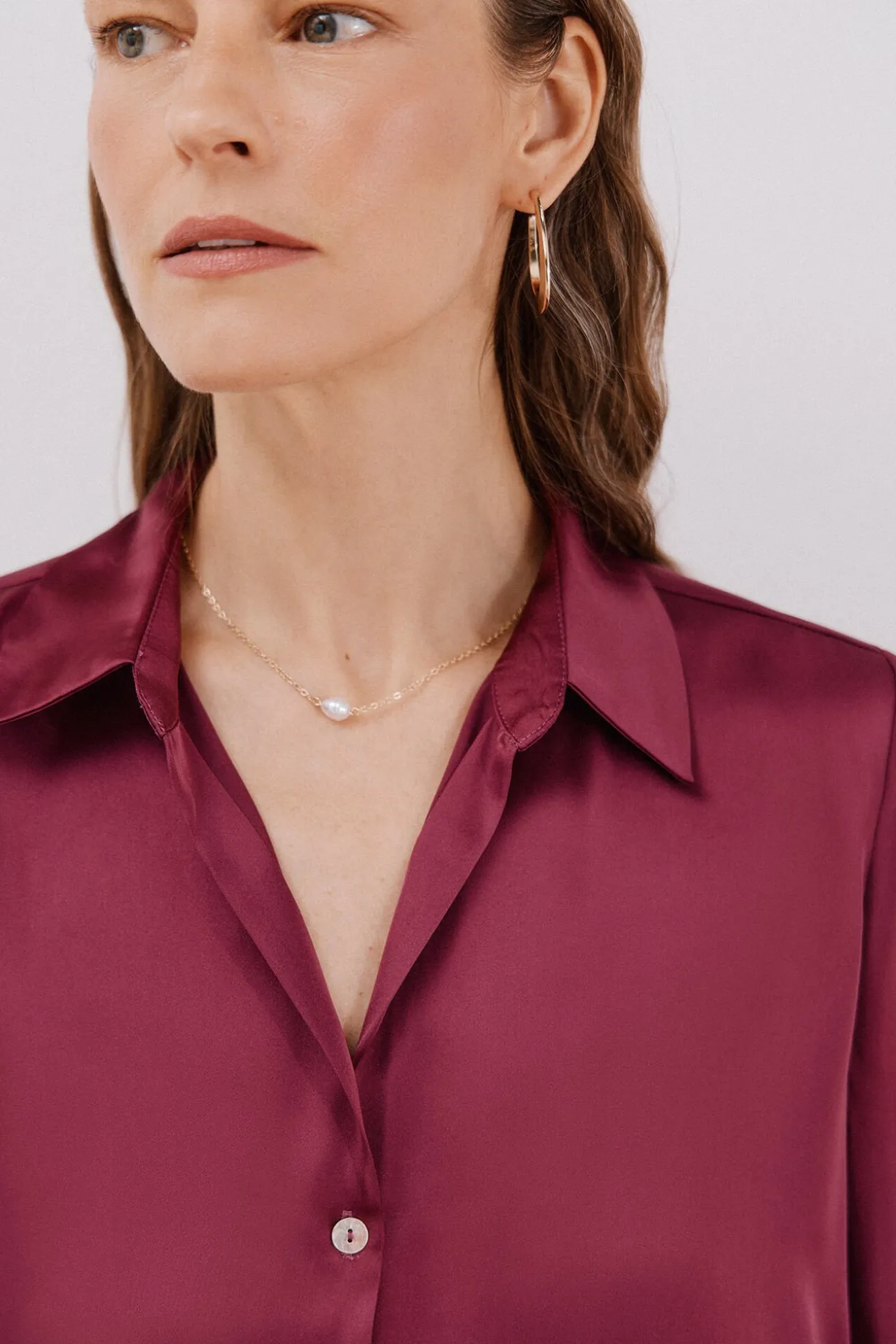 Camisa acetinada