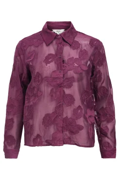 Camisa bordada com flores
