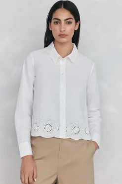 Camisa bordada lisa
