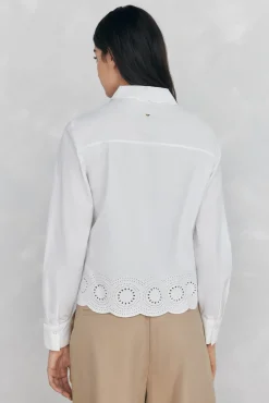 Camisa bordada lisa